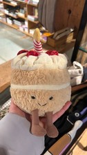 Jellycat Amuseables Strawberry Birthday Cake Plush Toy - Adorable Gift - NWT