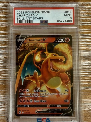 Charizard V graded PSA 9 for sale on eBay