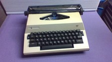 Adler Meteor Electric Vintage Typewriter Portable With Case Collectible thumbnail