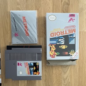 Nintendo Metroid NES bo&icirc;te cartouche notice Rev-A 1985 NES-MT-USA