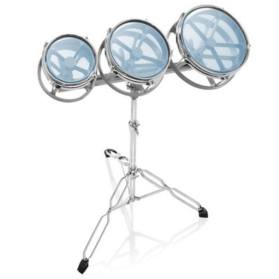 6'', 8'', 10'' Roto Tom Drum Set - Double Braced Stand & Tunable Heads