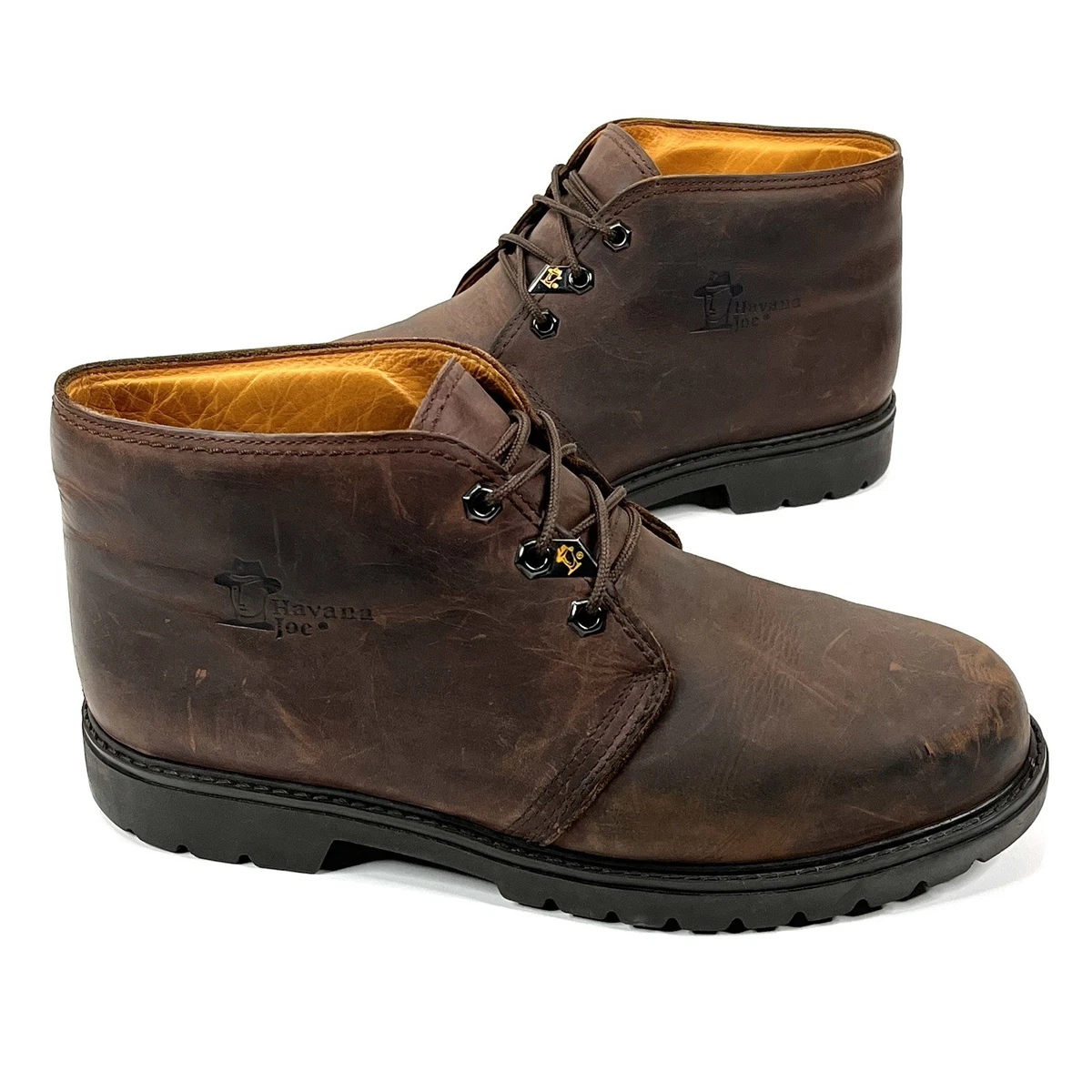 Men\'s Havana Joe Western Brown Leather Lace Up Chukka Boots Size 41 / 8 Men main image 4