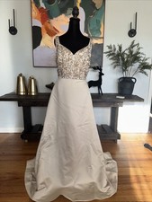 VTG Oleg Cassini Black Tie Beaded Gown  Jacket Mother Of The Bride Wedding Gala