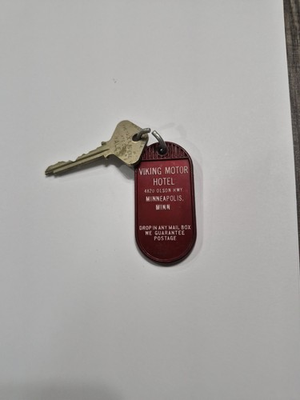 #ad #ad VTG Viking Motor Inn Motel Hotel Room Key Fob #147 Minneapolis Minn Vacation $21.53