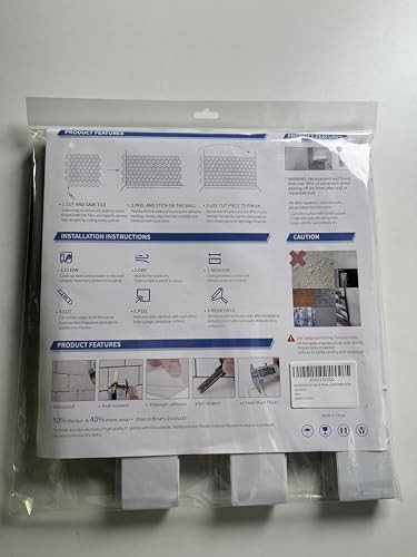10 Sheet Peel and Stick Backsplash PVC Wall Tile11.4" x 11.6" Self Adhesive - Picture 11 of 11