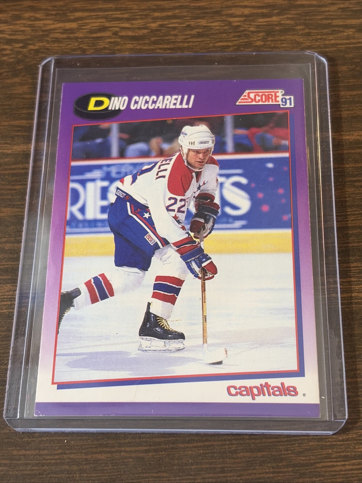 1991-92 Score American - Dino Ciccarelli #128 Washington Capitals (D)
