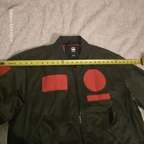 G-star Raw Ab Rackum Bomber Jacket Satin Green Orange Xxl $260 - Picture 6 of 20
