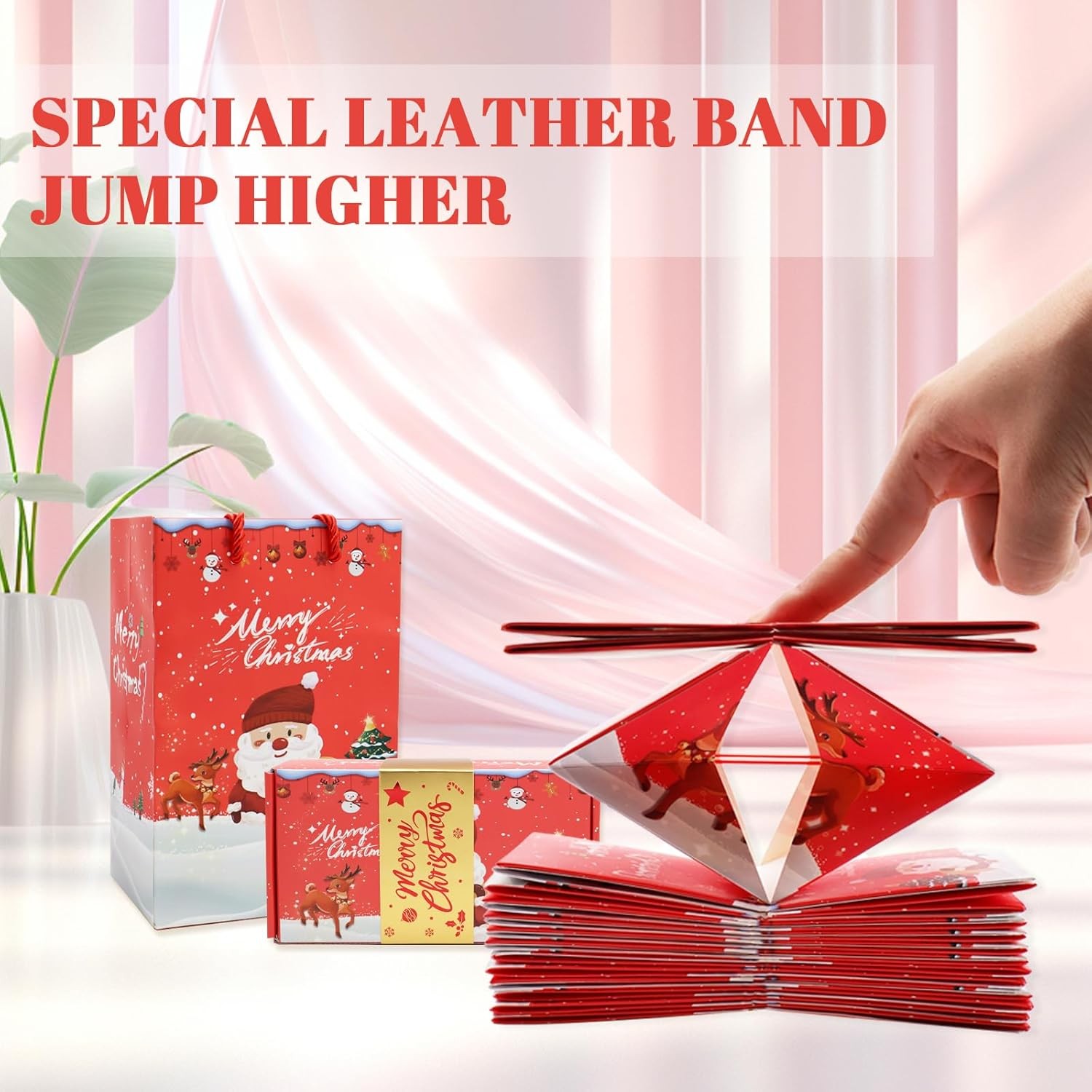 Surprise gift box explosion red envelope money folding confetti birthday gift