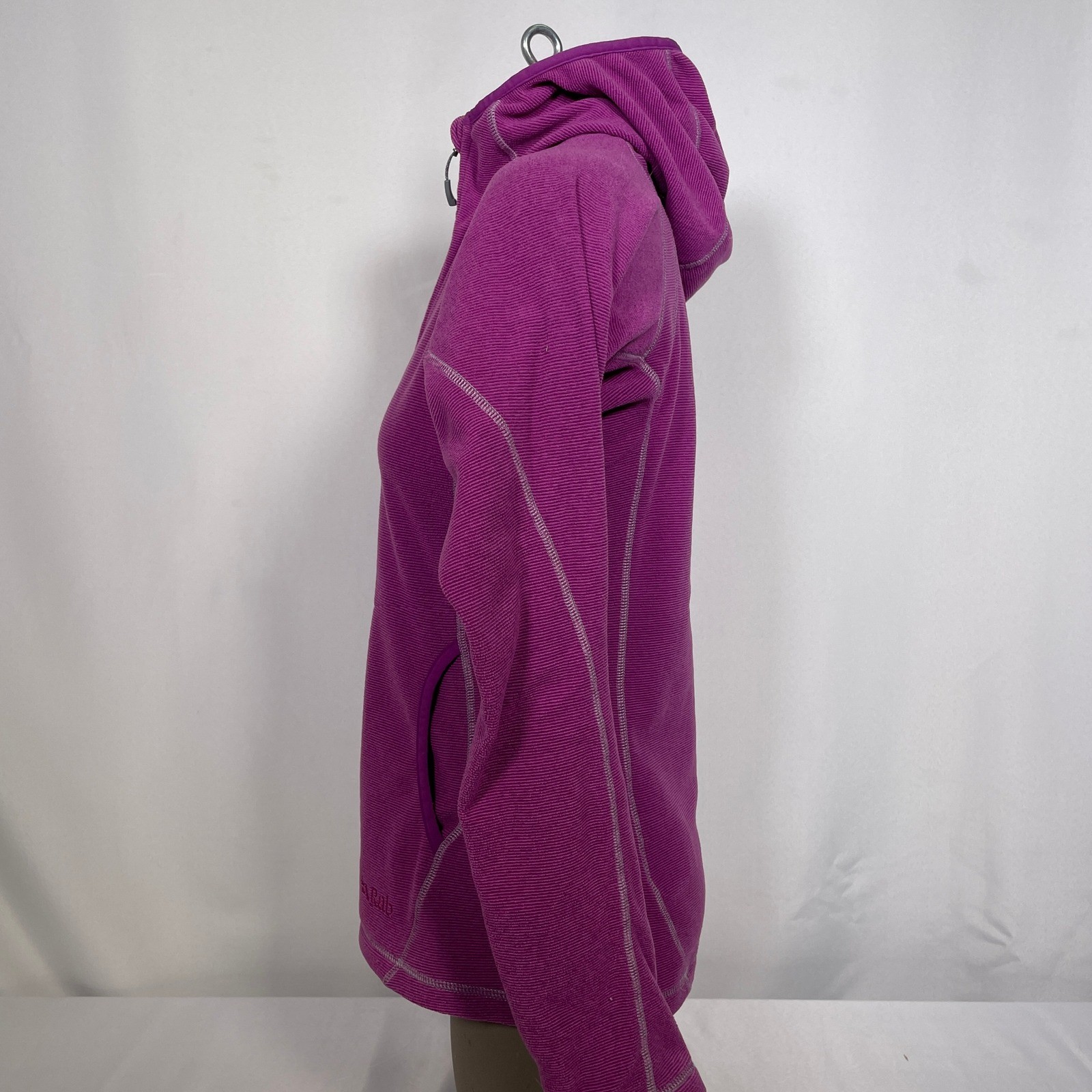 Rab Purple Polartec Fleece Quarter Zip Orbit Hoodie Jacket Women's SMALL image 7