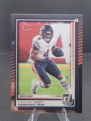 2025 Panini Donruss D'Andre Swift Press Proof #/199 Chicago Bears No. 226