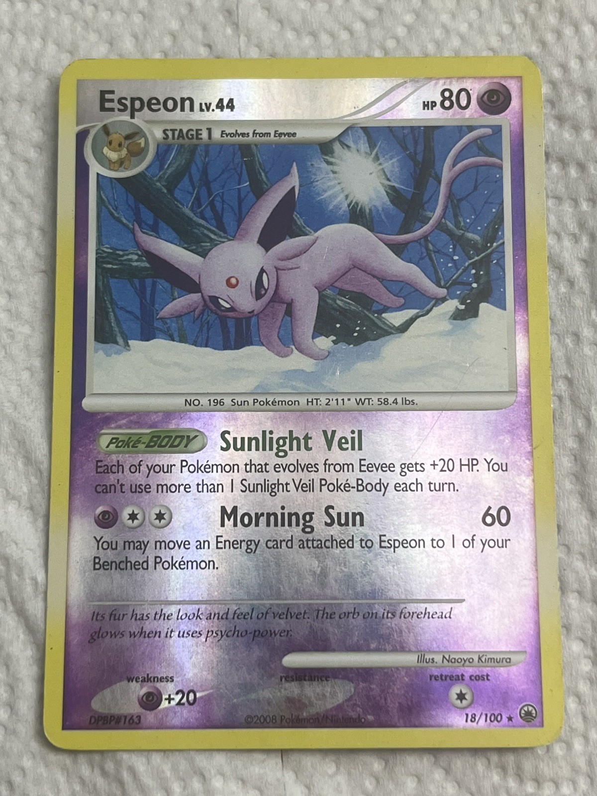 Espeon 18/100 Majestic Dawn Reverse Holo Pokemon TCG MP /LP