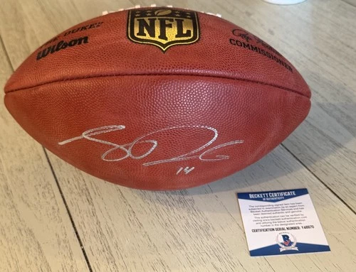 Sam Darnold Signed Autographed Duke NFL Football Seahawks Super Bowl LX Beckett