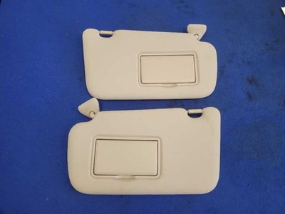 2011-2012 Nissan Leaf Pair Front Sun Visors Shade Mirror Upper Windshield 1856