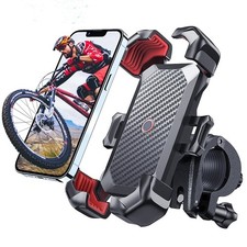 Motorcycle Phone Mount Auto Lock 100mph Military Anti-Shake Bike Phone Holder US