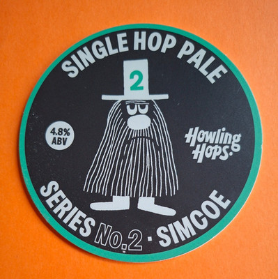 HOWLING HOPS Brauerei Bier Zapfsäule Clip SINGLE HOP 2 - SIMCOE Real Ale Badge London