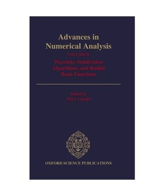 Advances in Numerical Analysis: Wavelets, Subdivision Algorithms, and Radial Bas