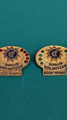Sunair Volunteer Service Pins Set (1960-70s)