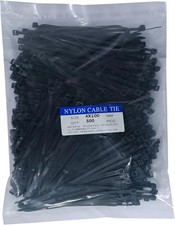 Zip Ties 500 pcs 4 inch Cable Zip Ties, Premium Plastic Wire Ties with 40 LBS Te