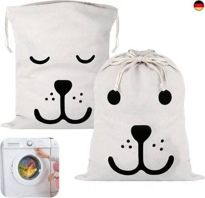 MARKE MAXMOC 2 Stück Wäschesack Reise, Wäschebeutel Reise mit Kordelzug, Baumwolle Wä