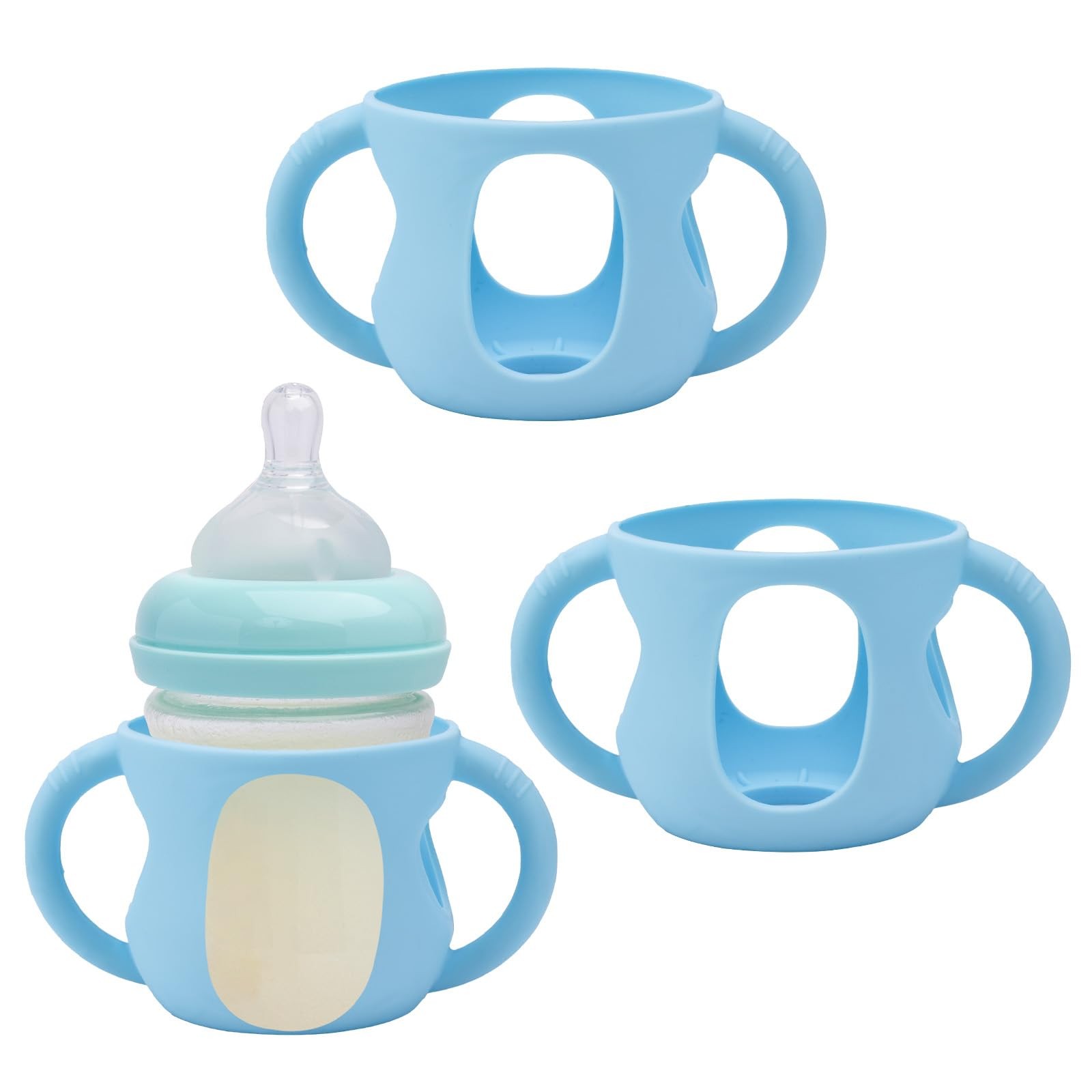 Manchon silicone pour biberons Philips Avent au design incurvé anti-glisse et antichoc rose