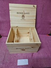 Biondi Santi tenuta GREPPO cassa di legno vuota del vino  da 6 bottiglie 