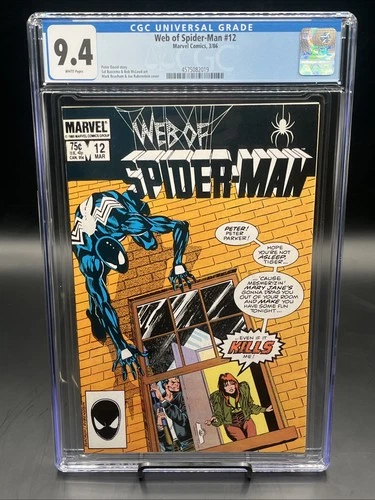 Web of Spider-Man #12 (Marvel Comics March 1986) CGC Graded 9.4 White Pages