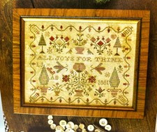 Blackbird Designs ALL JOYS FOR THINE Sampler Cross Stitch Pattern