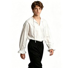 Renaissance Shirt Viking Shirt Medieval Shirt, Youth Historical Halloween Tops