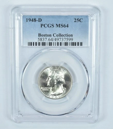 1948-D Washington Quarter Boston Collection MS64 PCGS Blue Label *1560