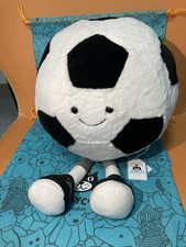 New Jellycat Amuseables Football 21cm - Fluffy Sports Plush w/Tags Bag UK