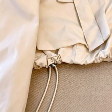 Loose Fit Women Solid Hooded Coat Long Sleeve Polyester Workwear Jacket