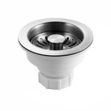 3-1/2" Stainless Steel Deep Cup Kitchen Sink Basket Strainer Drain Stopper