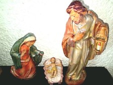 Krippenfiguren aus Holz, HL. Familie 3- tlg bemalt aus 18 cm Format und Südtirol