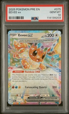 2025 POKEMON PRE EN-PRISMATIC EVOLUTIONS #075 EEVEE EX PSA 10 | eBay