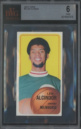 1970 Topps Basketball Tallboy #75 Lew Alcindor Kareem Abdul-Jabbar NM-MT BVG 6