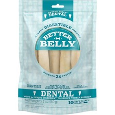 Rawhide Dental Chews for Dogs, Highly Digestible, No Artificial Colors or
