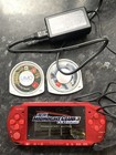 Console portable Sony PSP 3003 Radiant Red Slim Lite - sans batterie - lot de jeux