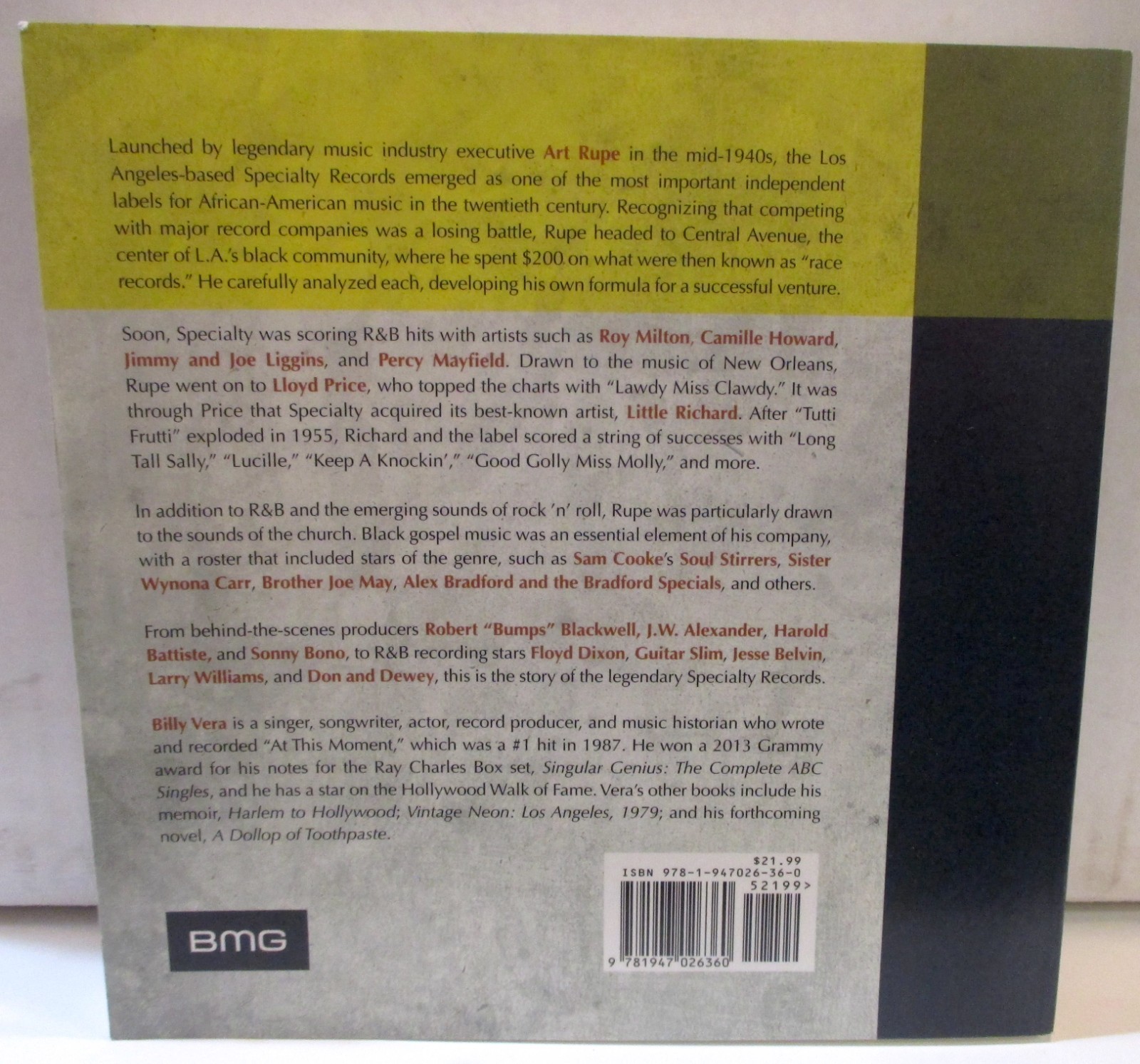 Rip It Up : The Specialty Records Story by Billy Vera (2019, Trade Paperback)