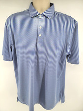 Holderness Bourne Polo Shirt XL Pediatric Logo Blue Striped The Maxwell Golf