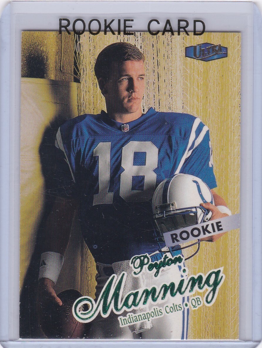 PEYTON MANNING ROOKIE CARD 1998 Fleer Ultra RC Colts PEYTON MANNING ROOKIE CARD 1998 Fleer Ultra RC Colts