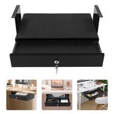 Sliding Under Desk Storage Drawer Pull-out Drawer W/Computer Pad For Stand Desk