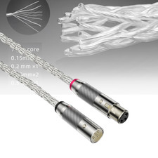 Coppia Cavo Audio Interconnessione Placcato Argento OCC HIFI Bilanciato XLR Cavo 16core