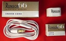 Ronson 66 Super Trim Electric Shaver New Old Stock CORD & CLIP Set - SHIPS FREE