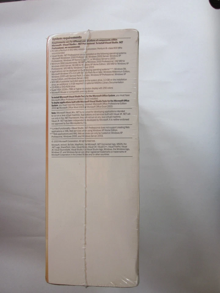 NEW Visual Studio .Net 2003 Professional Full Retail Version Includes SQL/SERVER - Image 3 of 4