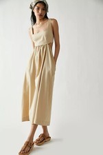 NWT FREE PEOPLE Sz XS DRESSED FOR SUNSHINE MIDI OPEN BACK CUTOUT DRESS