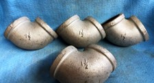 1-1/2" GALVANIZED STEEL  90 ELBOW  LOT OF 4 