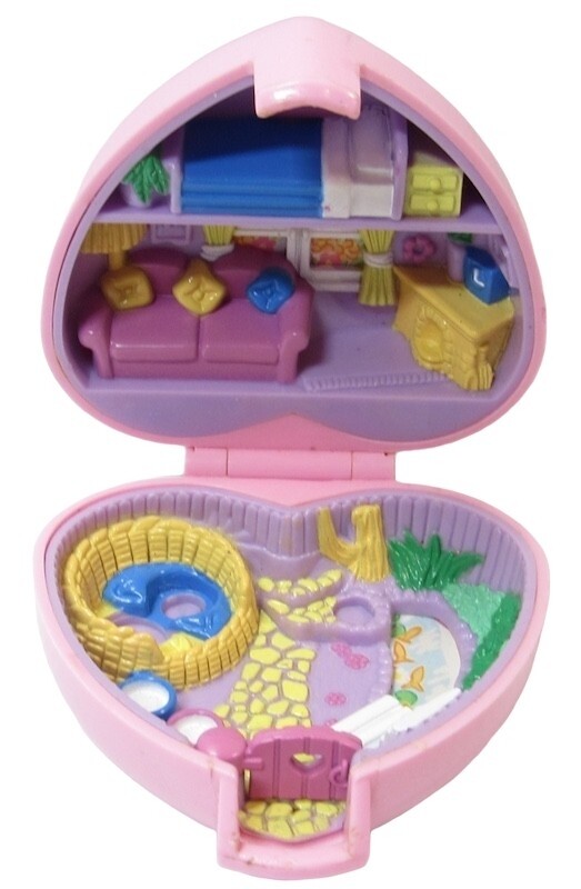 1993 Vintage Polly Pocket Kozy Kitties Compact ONLY No Dolls Bluebird
