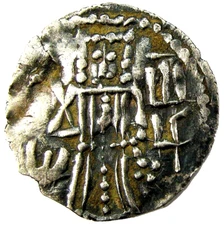 BULGARIA SECOND EMPIRE-IVAN SISMAN  1371-1395 HALF SILVER GROSSO 0.60g/15mm K311