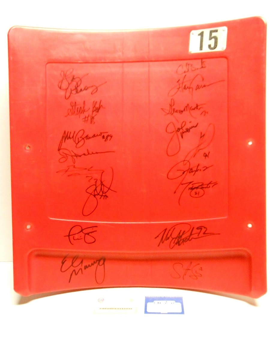 Eli Manning Lawrence Taylor Harry Carson Autograph Signed NY