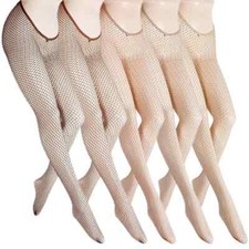 Glitter Fishnet Tights for Women V Cut Small Net Brown Mesh Suntan Look